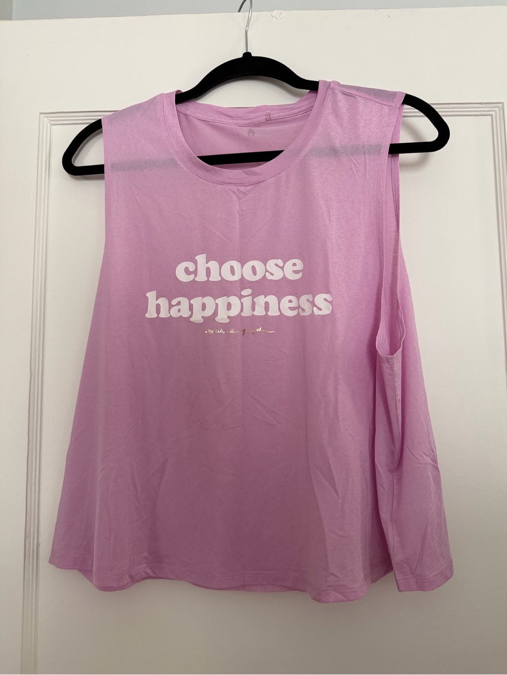 Spiritual Gangster 'choose happiness' Tank Top - Light Pink